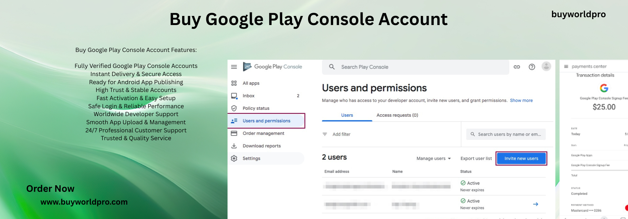buy google play console account